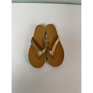 EUC! Tommy Bahama Glitter Flip Flop - Size 8 - Light Brown